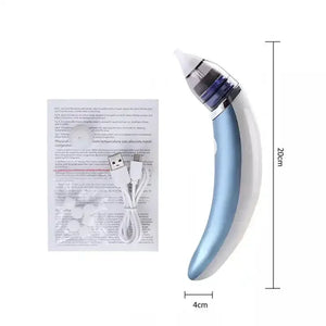 Electric nasal aspirator for babies with USB cable, extra tips, instruction manual, 20cm size