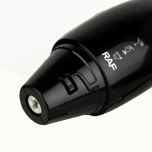 Black RAF electric nose and ear hair trimmer on white background