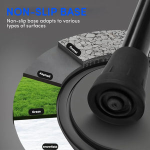 Foldable Cane with Built - In Seat, LED Light, Adjustable Height Support - Shoplex