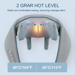 Wireless Neck and Shoulder Massager with Heating Shiatsu Kneading Therapy - Shoplex