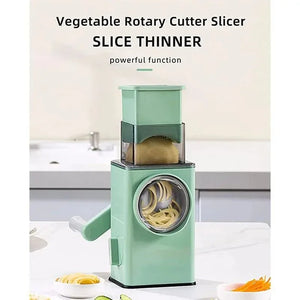 Manual Vegetable Cutter Rotary Grater Handheld Food Processor Kitchen Tool - Shoplex