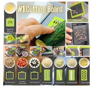 All‑in‑One Vegetable Cutter and Slicer with Cutting Board