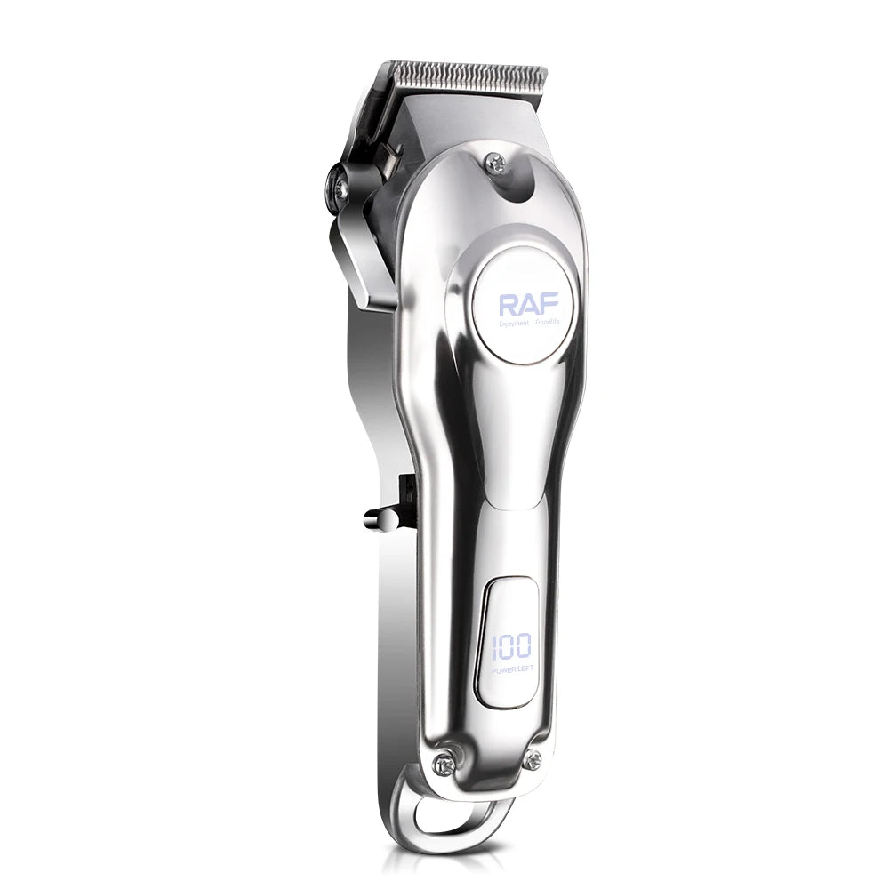 RAF Metal Body Waterproof Professional Hair Trimmer USB Rechargeable Clipper