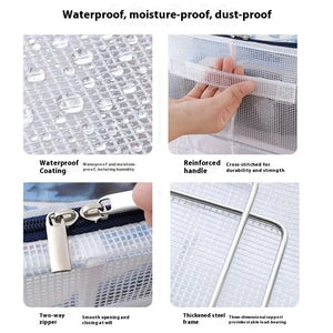 Foldable Transparent PVC Shoe Storage Box Dustproof Moisture - Free Organizer - Shoplex