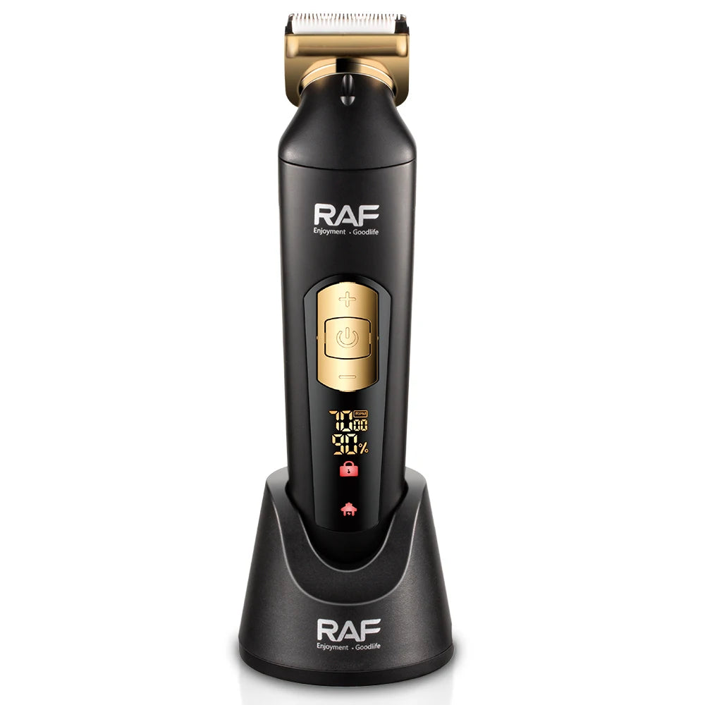 RAF Rechargeable Professional Hair Clipper Kit with Digital Display