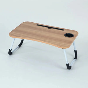 Adjustable Foldable MDF Laptop Bed Desk with Steel Legs - Shoplex