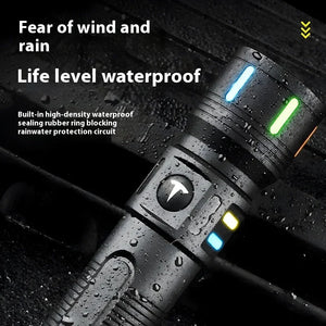 Rechargeable Laser Tactical Flashlight 1000LM IP65 Waterproof Zoom USB - product view 4 - Shoplex