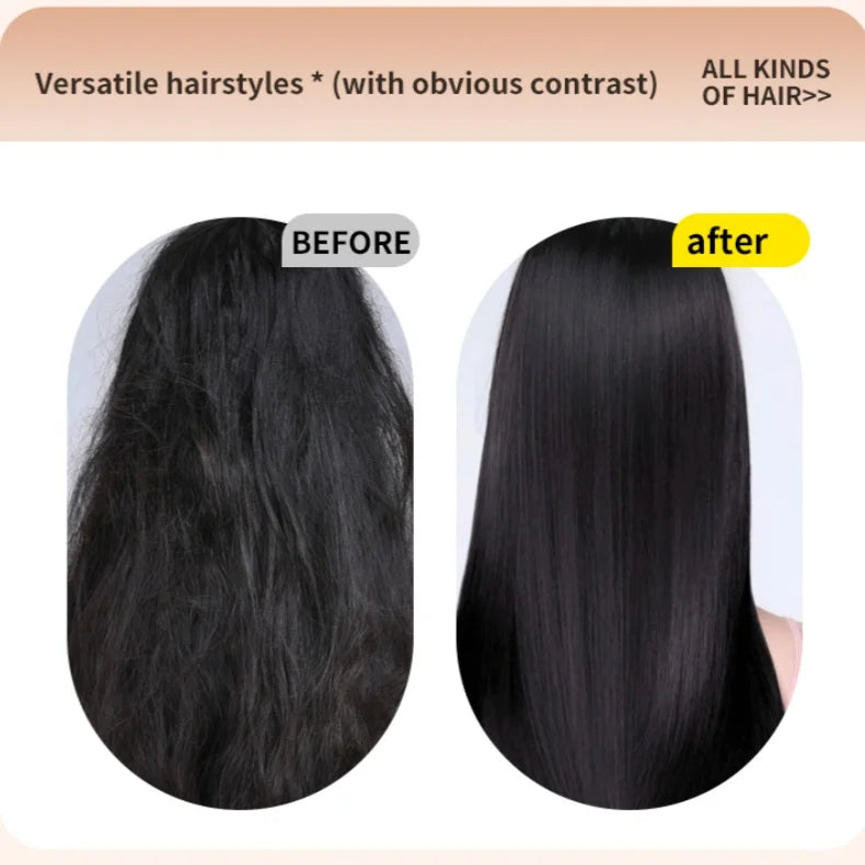 Mini Hot Comb Straightener Cordless Fast Heating Electric Hair Straightening Brush Portable Styling Tool for Home Travel
