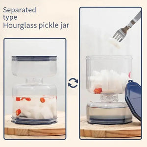 Dry - Wet Separation Pickle Jar Airtight Food Storage Container Portable Kitchen - Shoplex