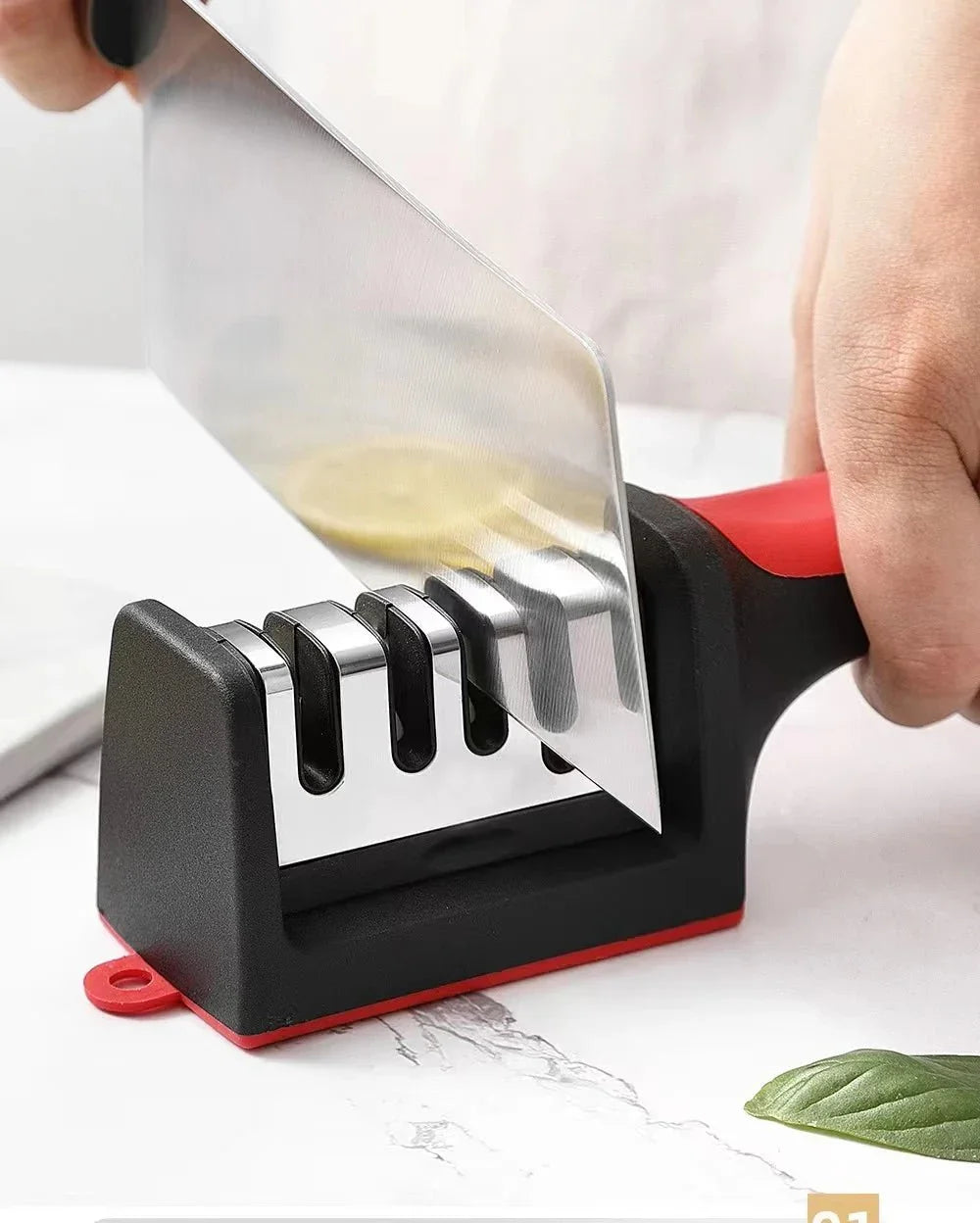 4 - Stage Handheld Kitchen Knife Sharpener with Multi - Grit Stones - Shoplex