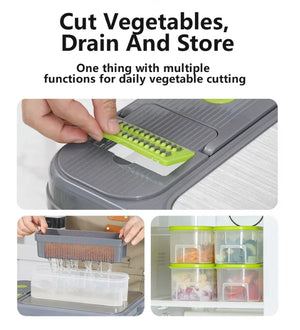 All‑in‑One Vegetable Cutter and Slicer with Cutting Board