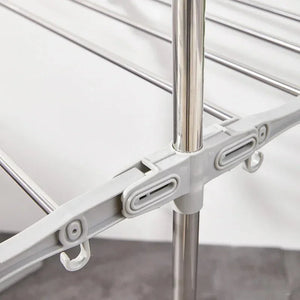 Foldable Winged Laundry Drying Rack 2 - Layer Portable Clothes Organizer - Shoplex