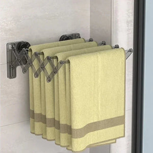 Foldable Suction Cup Sock Rack Invisible Multi - Functional Drying Hanger - Shoplex