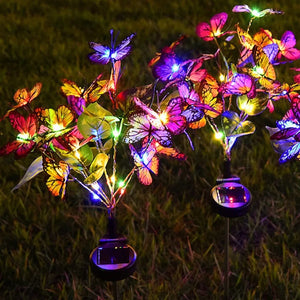 Solar LED Seven-Butterfly Garden Tree Outdoor Decorative Stake Light
