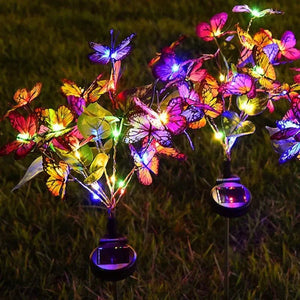 Solar LED Seven - Butterfly Garden Tree Outdoor Decorative Stake Light - Shoplex
