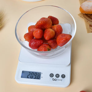 Compact Digital Kitchen Scale 5kg Accuracy 0.1g Waterproof ABS-Plastic