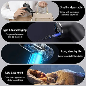 Portable Mini Massage Gun 3200RPM Quiet Deep Tissue Percussion Therapy - Shoplex