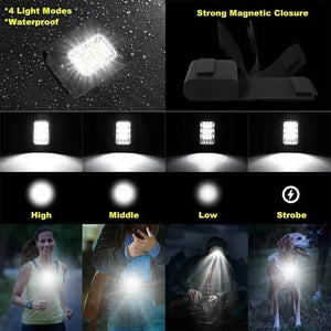 Lumen 180 LED Clip - On Chest Light with Waterproof Battery Power - Shoplex
