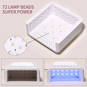 72W SUN - H72 UV LED Nail Lamp with Pu Hand Pillow - Shoplex
