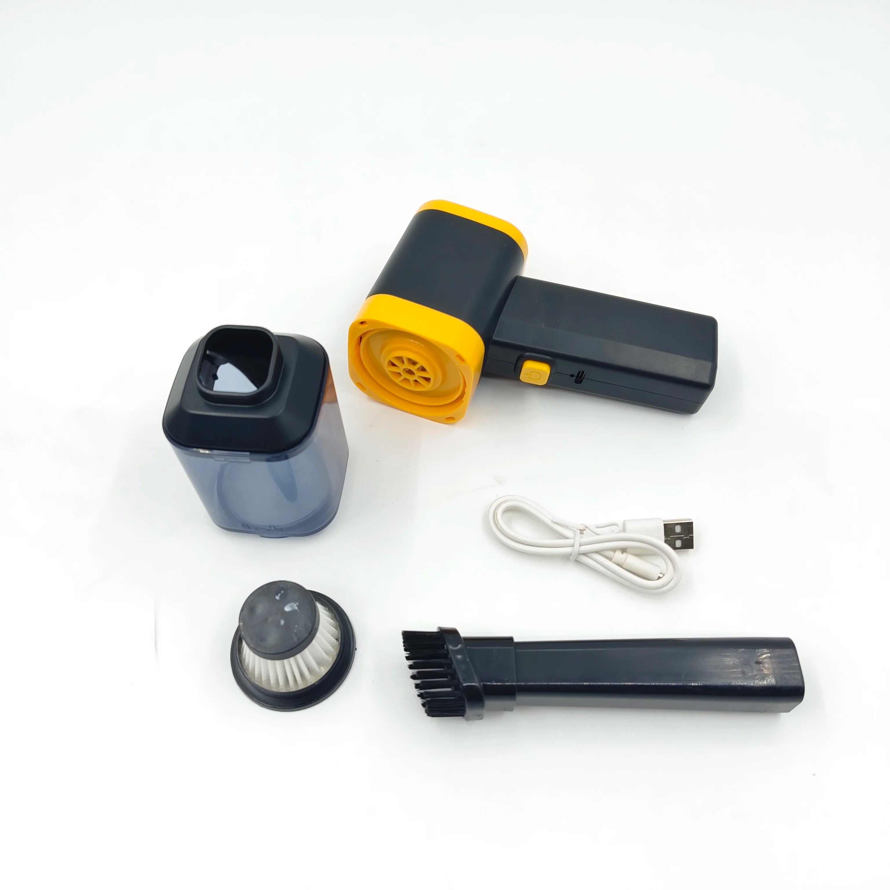 Compact Rechargeable Handheld Car Vacuum Cleaner USB-Powered Portable Lightweight