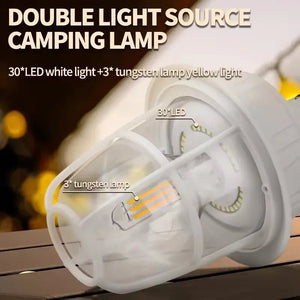 Solar Rechargeable Camping Lantern with 1200mAh Power Bank Nightlight - product view 4 - Shoplex