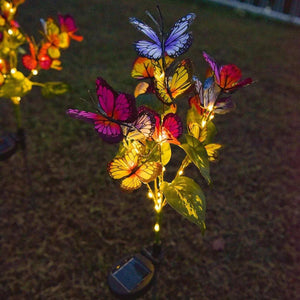 Solar LED Seven - Butterfly Garden Tree Outdoor Decorative Stake Light - Shoplex