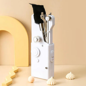Mini Handheld Portable Sewing Machine White — Quick Home Repair Tool - product view 3 - Shoplex