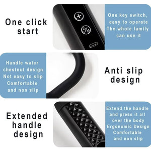 Long-Handle Deep Tissue Massage Gun for Back and Full-Body Recovery