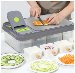 All‑in‑One Vegetable Cutter and Slicer with Cutting Board