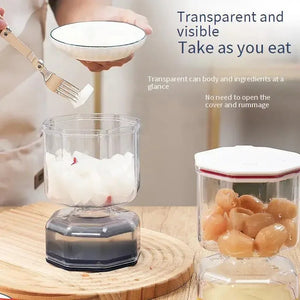 Dry - Wet Separation Pickle Jar Airtight Food Storage Container Portable Kitchen - Shoplex