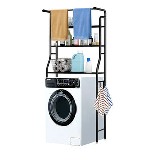 3-Tier Metal Over-Washing Machine Rack - Space-Saving Bathroom Storage Shelf