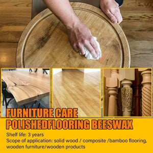 Natural Beeswax Wood Polish Bar for Furniture Floor Maintenance - Shoplex