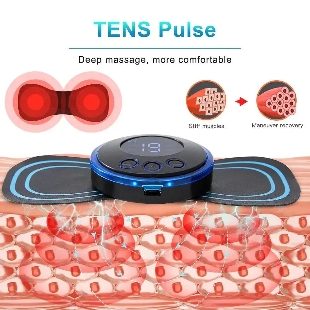 8 - Mode LCD EMS Neck and Body Pulse Massager Pad - Shoplex