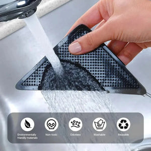 Transparent L - Shaped Reusable Silicone Rug Gripper Anti - Slip Corners Pads - Shoplex