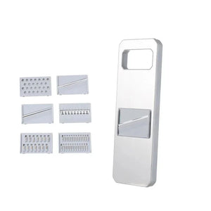 6 - in - 1 Manual Vegetable Chopper Slicer with Drain Basket - Shoplex