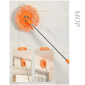 Sunflower 360° Adjustable Microfiber Dust Mop for Home Cleaning - Shoplex