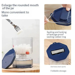 Dry - Wet Separation Pickle Jar Airtight Food Storage Container Portable Kitchen - Shoplex