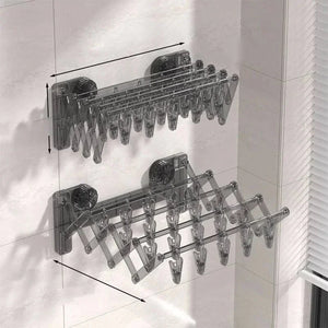 Foldable Suction Cup Sock Rack Invisible Multi - Functional Drying Hanger - Shoplex