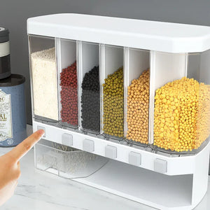 Wall Mounted Cereal Dispenser Plastic Food Storage Container 1-3L