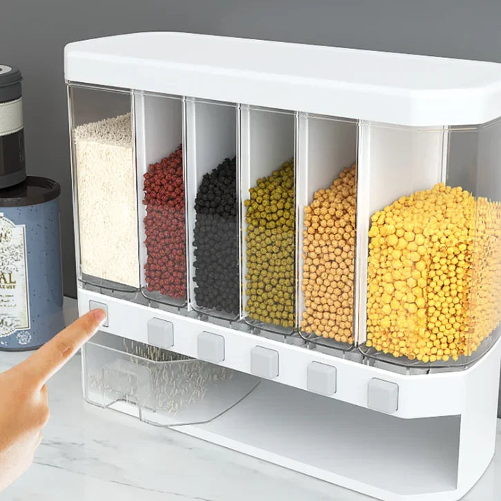 Wall Mounted Cereal Dispenser Plastic Food Storage Container 1-3L
