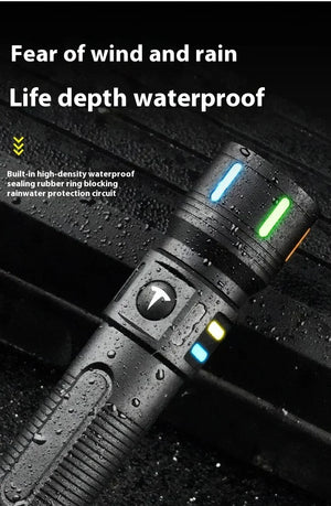 Rechargeable Laser Tactical Flashlight 1000LM IP65 Waterproof Zoom USB - product view 5 - Shoplex