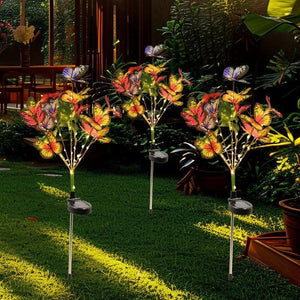 Solar LED Seven - Butterfly Garden Tree Outdoor Decorative Stake Light - Shoplex