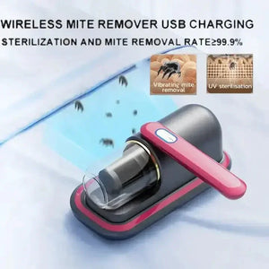 Wireless mite remover with USB charging, UV sterilization, and vibrating mite removal