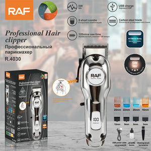 RAF Metal Body Waterproof Professional Hair Trimmer USB Rechargeable Clipper