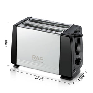 RAF Stainless Steel 2-Slice Toaster 650W Double-Sided Baking Card-Slot