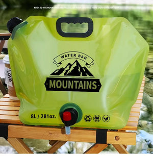 8L Foldable Portable Water Bag for Camping and Travel