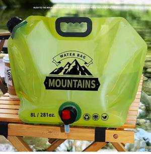 8L Foldable Portable Water Bag for Camping and Travel - Shoplex
