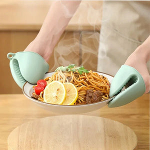 Silicone Kitchen Mittens Pinch Mitts Cute Cooking Mitts Gloves - Shoplex