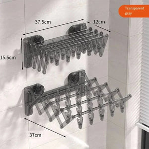 Foldable Suction Cup Sock Rack Invisible Multi - Functional Drying Hanger - Shoplex