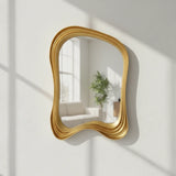 Irregular Wall Mirror – Modern Wavy Frame - Shoplex